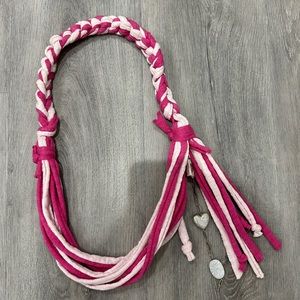 PINK FABRIC NECKLACE Braided
